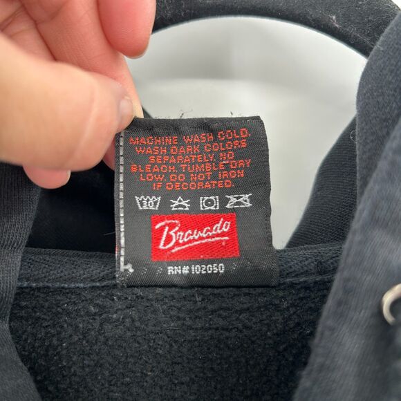 HARLEY DAVIDSON *Flawed* Black Palm Beach Eagle Graphic Hoodie Jacket Large - Picture 11 of 11